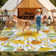  Frankin Washable Orange Floral Outdoor Rug, Non Slip Quick-Dry Mesh Rug for Outside