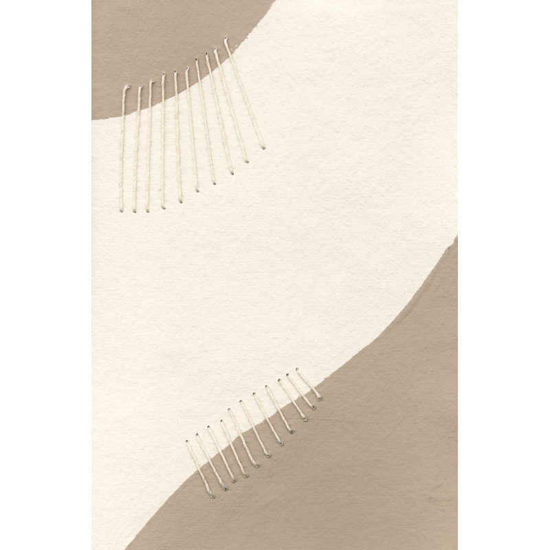 Neutral Stitches III - Wrapped Canvas Print, 76cm H x 51cm W