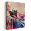«Vibrant Race Car Motion», art moderne abstrait coloré, cheval-129476100