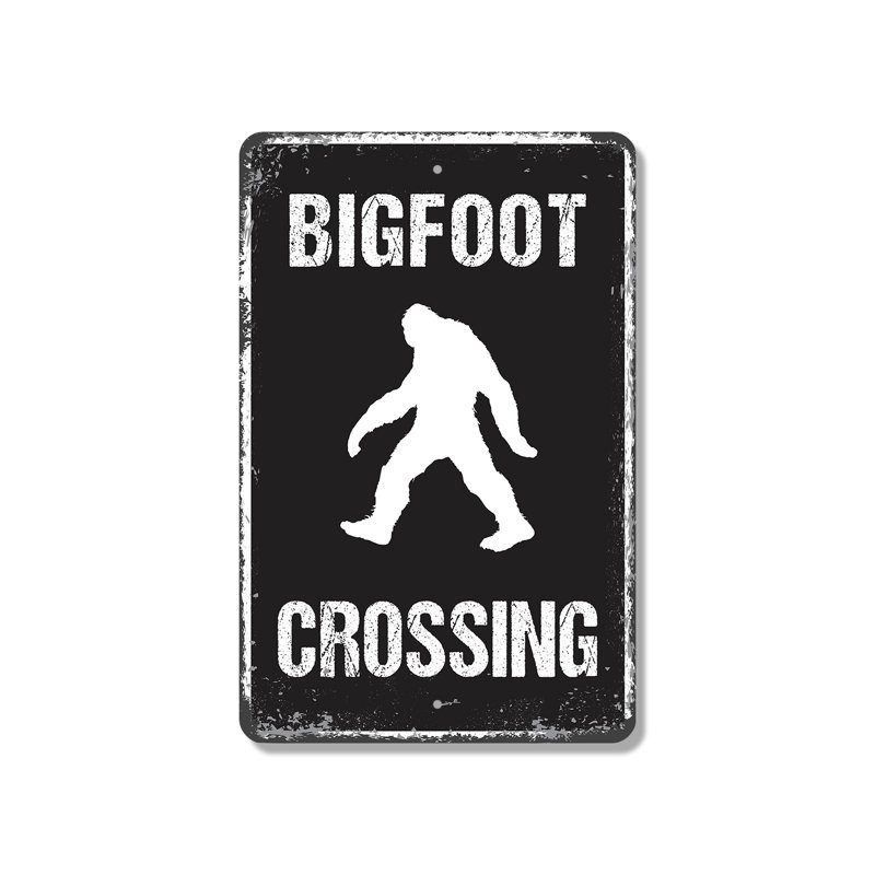 Panneau en plastique Bigfoot Crossing 8 po x 12 po