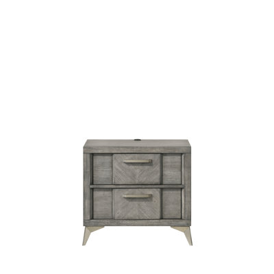 2 Drawer Nightsand Bookmatched Veneers