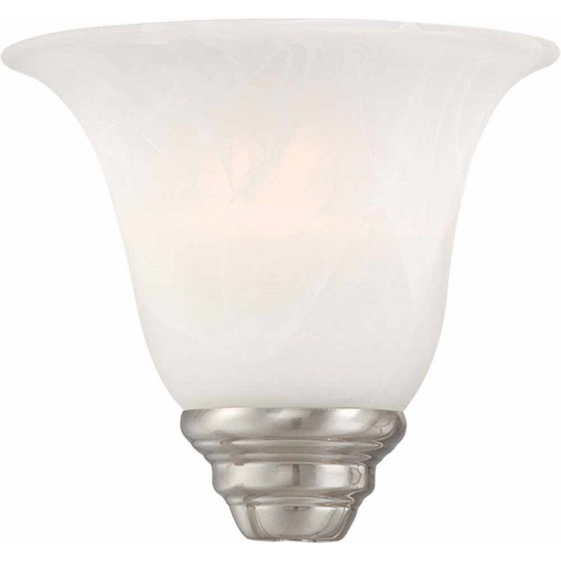 Alabaster Glass Bell Shade with Transitional Design