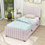 Lit plateforme simple en bois avec lit gigogne Sterns-791209668