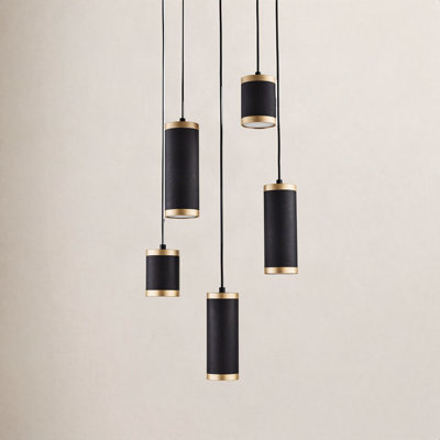 Lynnasia 5 Light Steel Dimmable LED Pendant