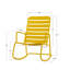 Chaise berçante de patio 1 pièce en métal jaune