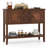Buffet Sideboard Cabinet Entryway Console Table with 2 Doors and 2 Drawers White-1849609018