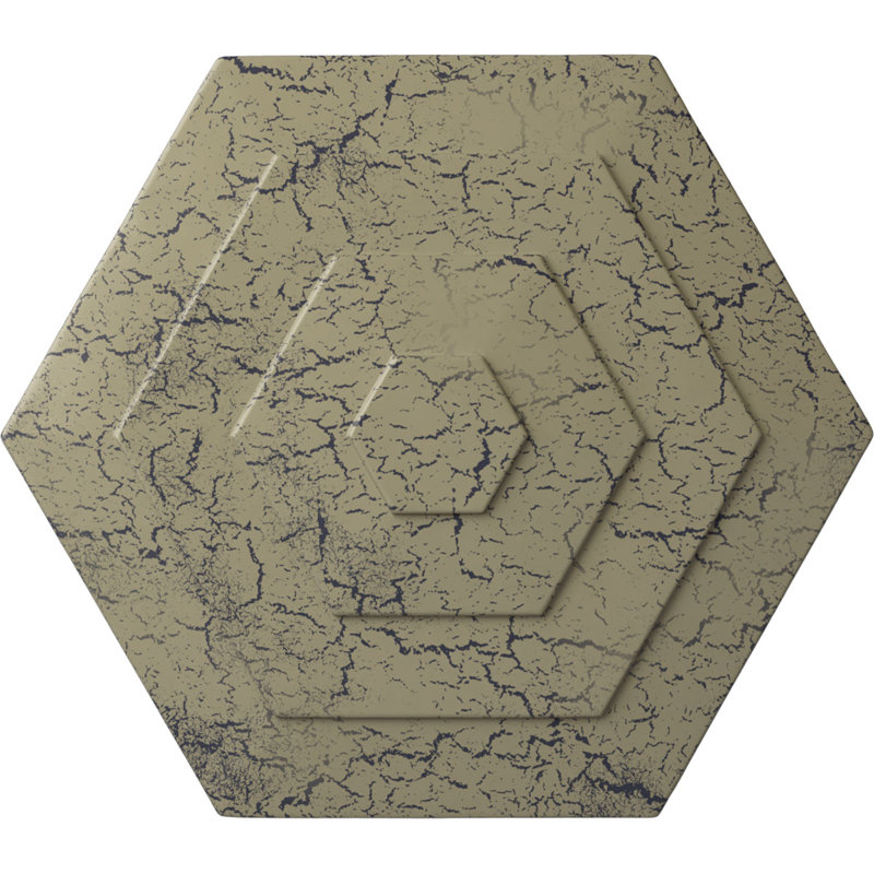 Médaillon de plafond 23 1/4 po x P 7/8 po Woodruff, Pierre de château craquelé