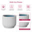 Petit pot de fleurs rond 11 po en forme de perle blanche (intérieur amélioré) avec trou de drainage-576049493-576049492