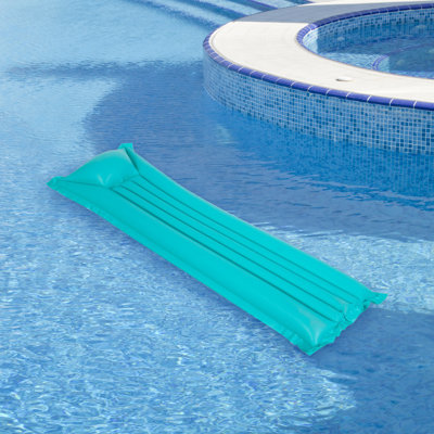 Inflatable Swimming Pool Raft Float - 72" - Teal Blue