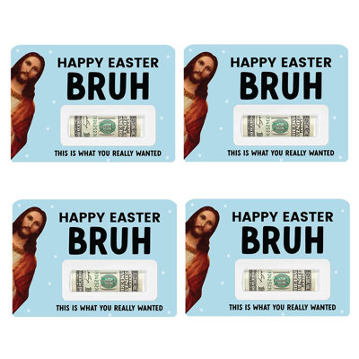 Koyal Wholesale 4 Pack 5X7 Funny Jesus Easter Money Holder Cards
