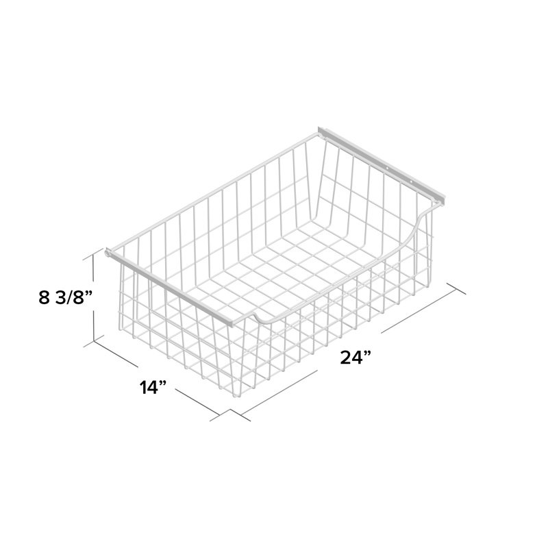 Panier coulissant l 24 po Grid, Hauteur de 8 po