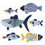 " Patterned Fish II " by Victoria Barnes Painting Print
