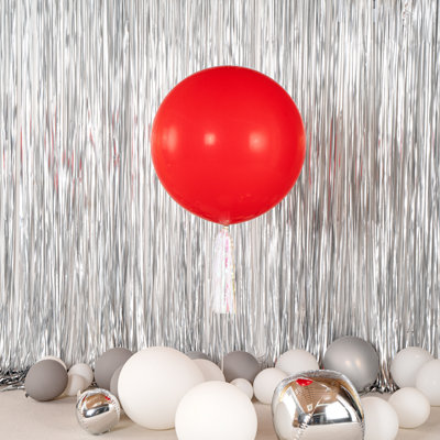 Restaurantware-Balloonify 36 Inch Jumbo Balloons, 10 Thick Balloons - Strong Latex, Fill With Helium Or Air, Red Giant Round Balloon, Decorations For Photo Shoot, Wedding, Or Birthday Party