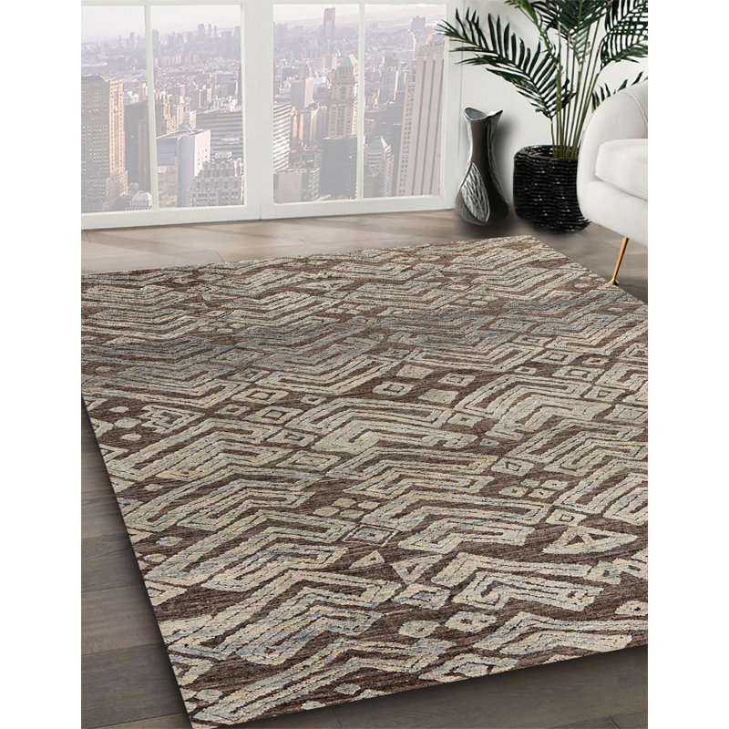 Tapis abstrait moderne 4544, Carré 3 pi