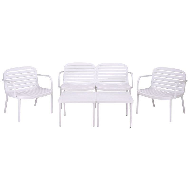 Ensemble de conversation d'extérieur Thompson, Blanc