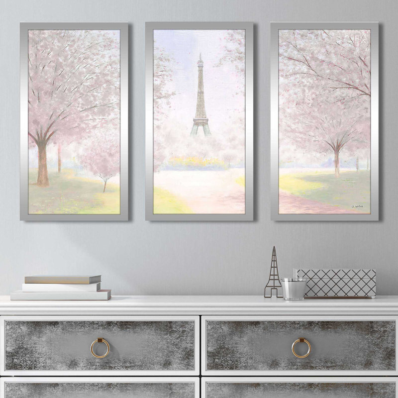 "Pretty Paris" par James Wiens, reproduction sur acrylique 3 pièces, H 25,5 po x l 40,5 po x P 1 po