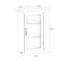 Blanc massif + bois manufacturé + vitrines