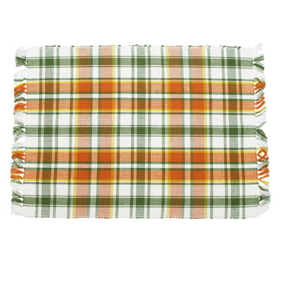 F Fall Harvest Plaid Placemat