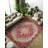 Marisol Burgundy Beige Oriental Machine Printed Cotton Polyester Area Rug-666416212