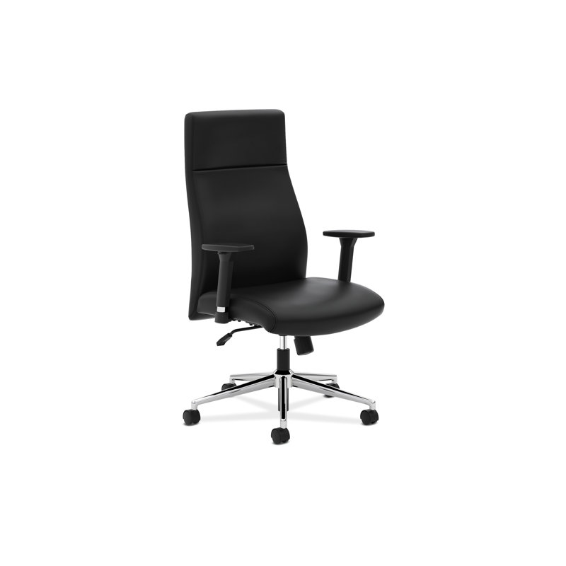 HON Faux Leather Executive Chair, Black
