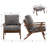 Juntier Upholstered Armchair with Ottoman-444316355