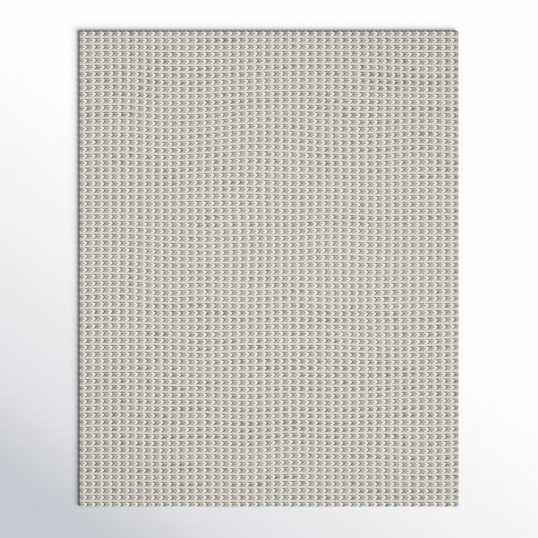 Auria Chevron Handmade Flatweave Wool/Polyester Area Rug in Sterling Gray/Silver/Pewter