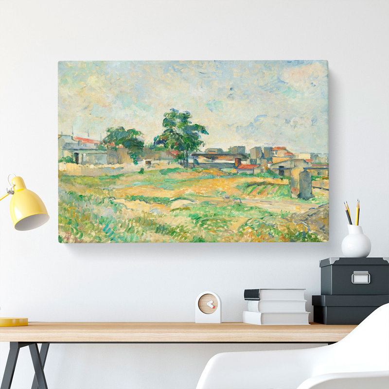 Landscape Near Paris by Paul Cezanne - Wrapped Canvas Painting, 35cm H x 50cm W x 3cm D