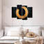 «Buddhist Symbols Golden Zen Circle on Canvas», reproduction de 4 pièces-405044835
