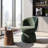 Upholstered Boucle Accent Chair MidBack Swivel Chair Armless Barrel Chiar-1403320116