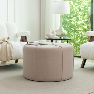 Wrought Studio™ Arlo 27.5" Fabric Round Cocktail Ottoman by Wrought Studio