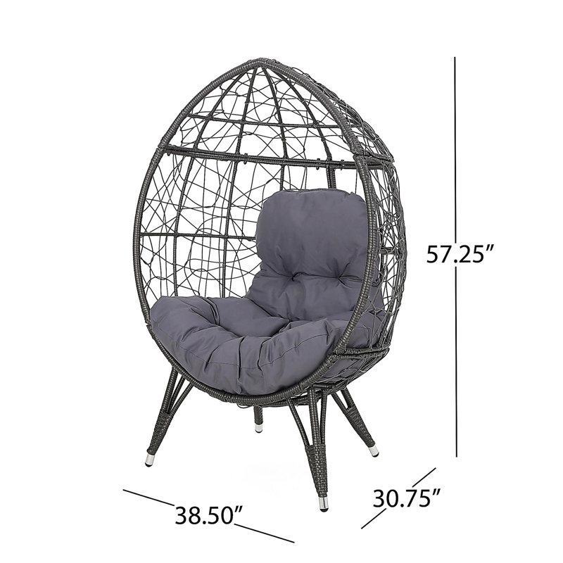 Gianni teardrop chair, Gray
