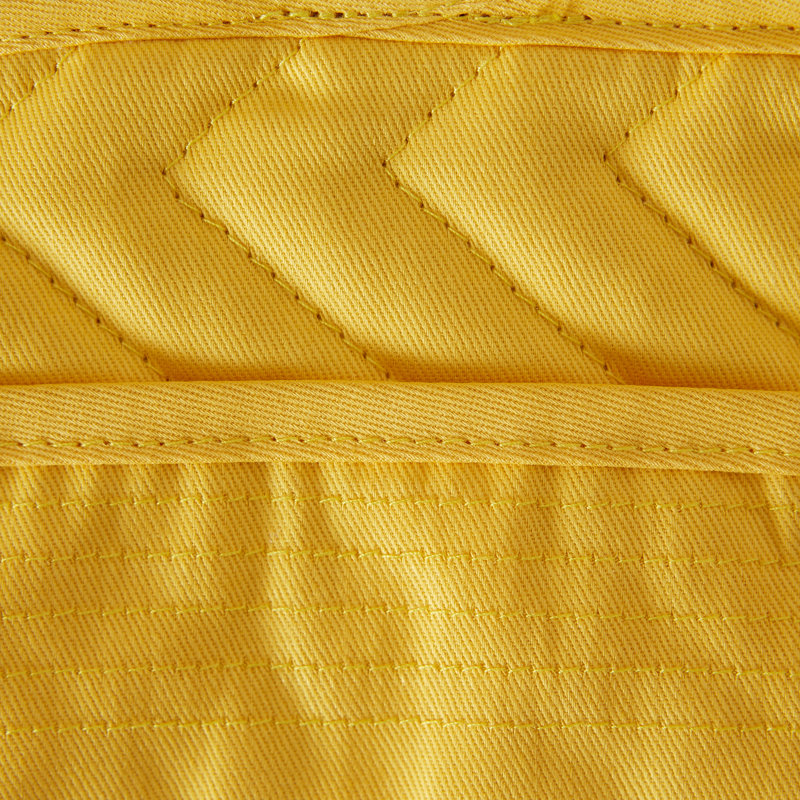Manique en pierre matelassée, Jaune
