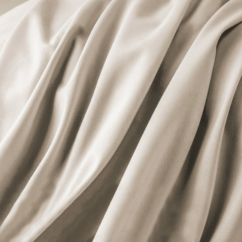 Laurne 200 Thread Count Microfiber Brushed Deep Fitted Bed Sheet, Cream, Super King (6')