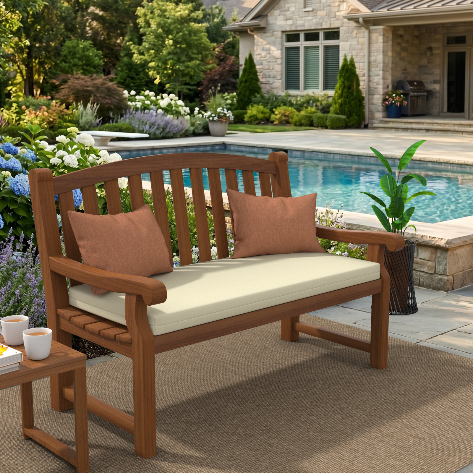 43" Sunbrella® Seat Cushion, Canvas Canvas Sunbrella® Canvas