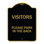 Enseigne Signmission Designer Series - visiteurs, veuillez vous garer à l'arrière | Enseigne architecturale noire et dorée en aluminium de gros calibre 18 po x 24 po | Protégez votre entreprise et votre commune | Fabriqué aux États-Unis