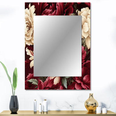 Motif victorien grandiose de Leal Regency - grand miroir floral, décor de miroir mural Cottage