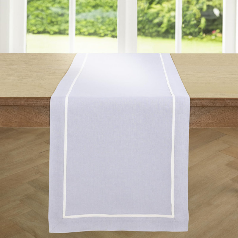 100% Pure Linen Table Runner -kensington, 108" x 14", Olive