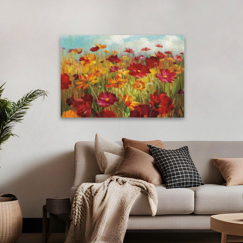 Cosmos Fields - Cosmos dans le champ, H 32 po x l 48 po