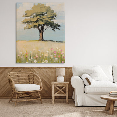 Grown Oak Tree in Field Canvas, design by Franklyn Gregory