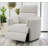 Sagen Beige Boucle Glider Recliner with Swivel-682981445