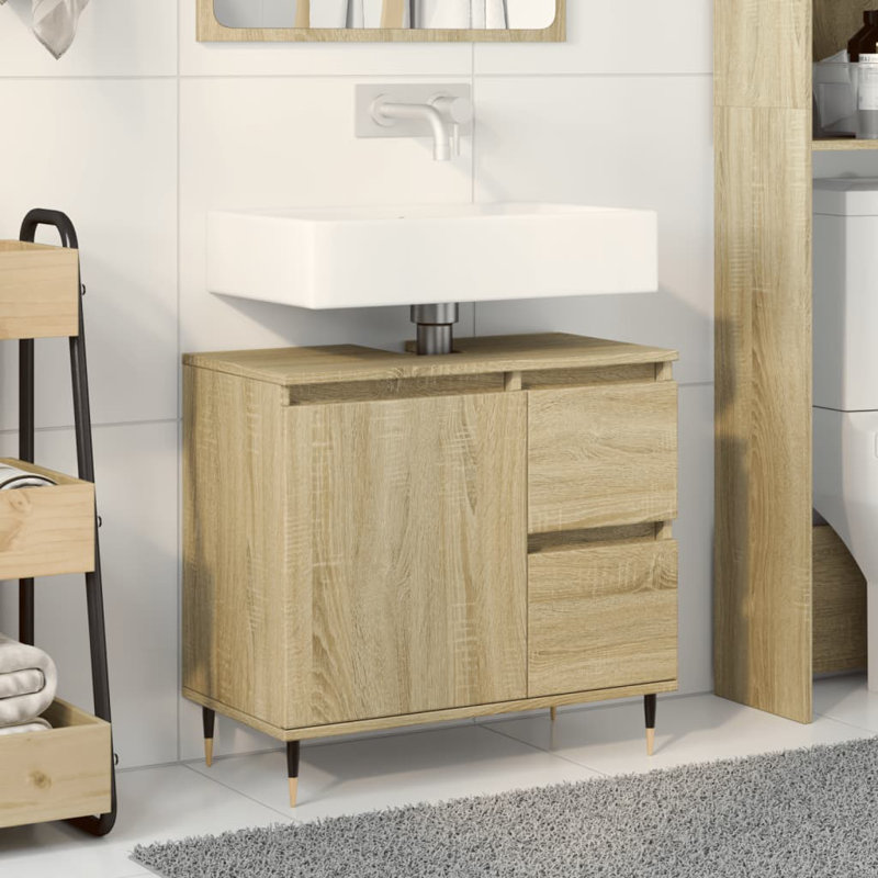 Brizia Bathroom Cabinet, Natural