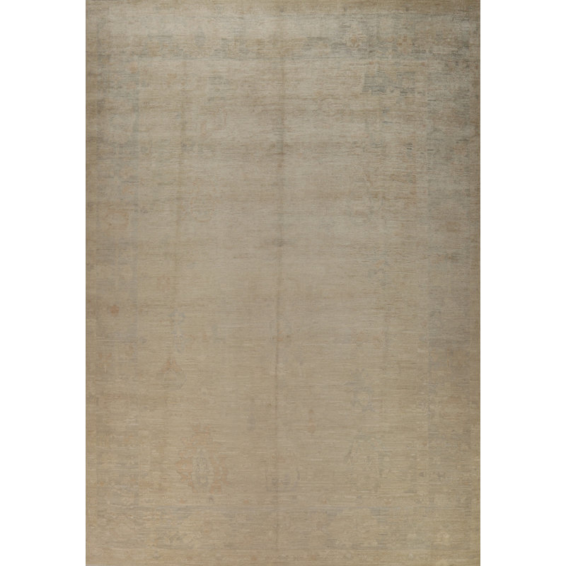 Vegetable Dye Wool Oushak Turkish Area Rug 9x12
