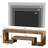 Rustic Industrial Console Table with Open Storage Cubbies & Lower Shelf, for Living Room Sofa Back, Hallway or Entryway, Dark Brown Wood Grain