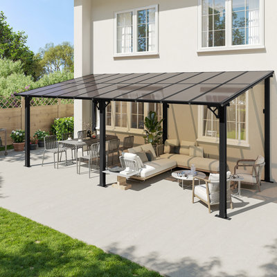 Aoxun 20’x10’ Gazebo Wall Mounted Gazebos Pergola