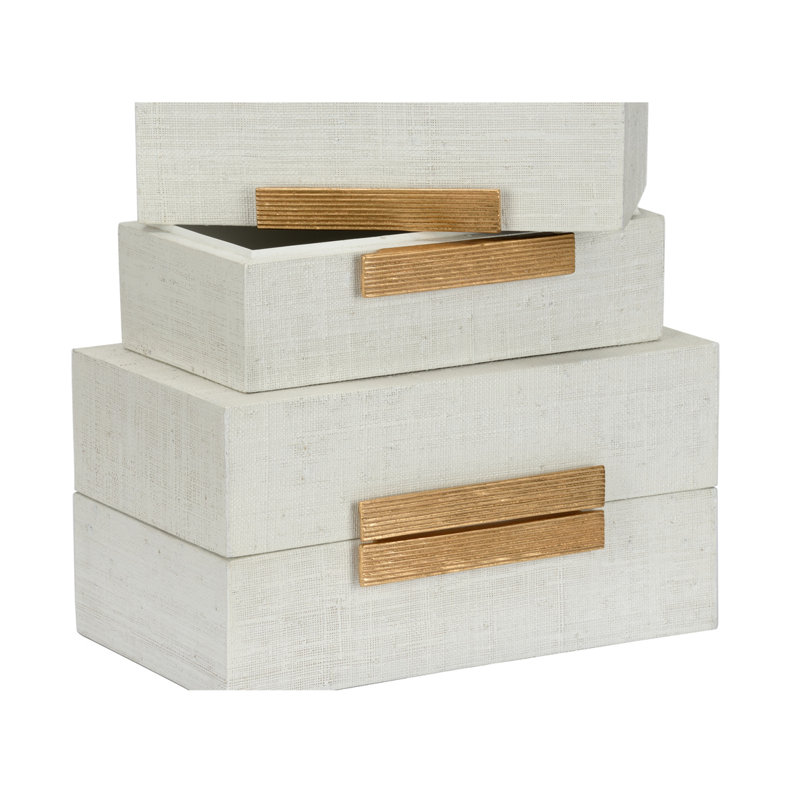Fan 2 Piece Handmade Solid Wood Decorative Box Set