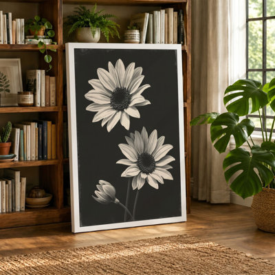 Luminous Daisies Botanical - Wrapped Canvas