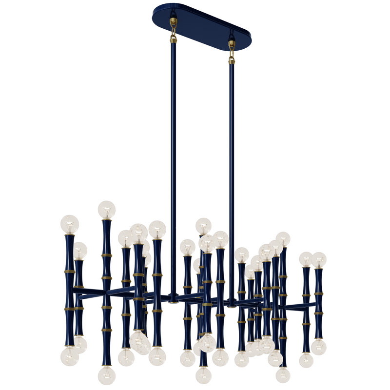 Kane Pendant Light, Midnight Blue/Modern Brass