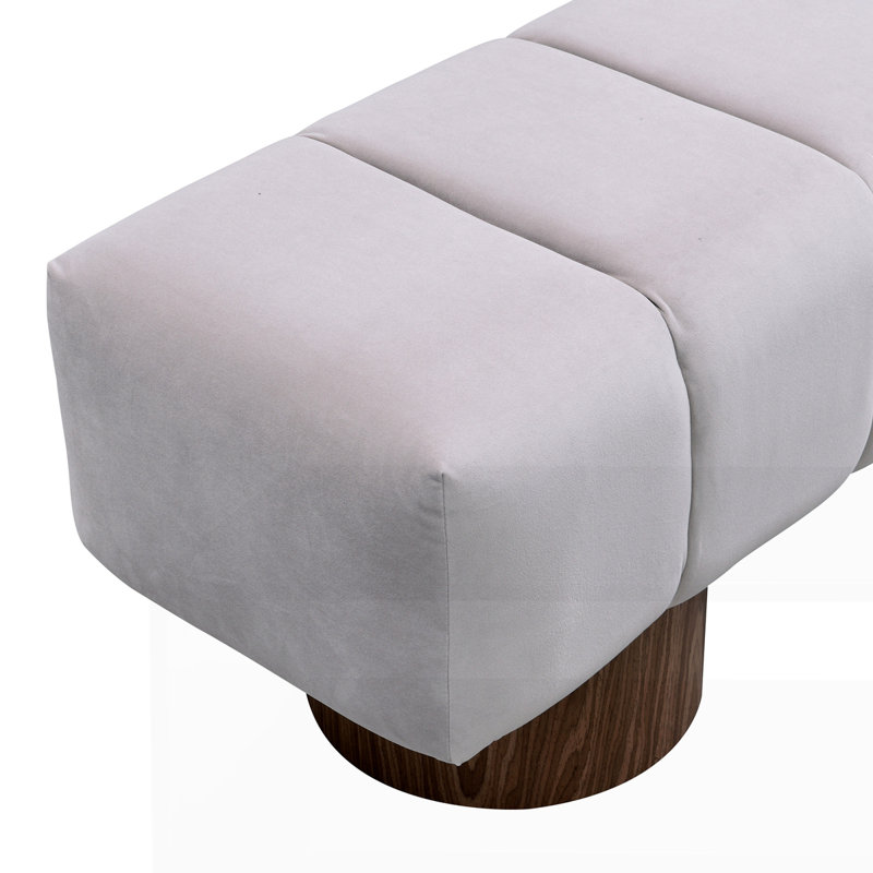 Banc de salle à manger rembourré, Gris clair