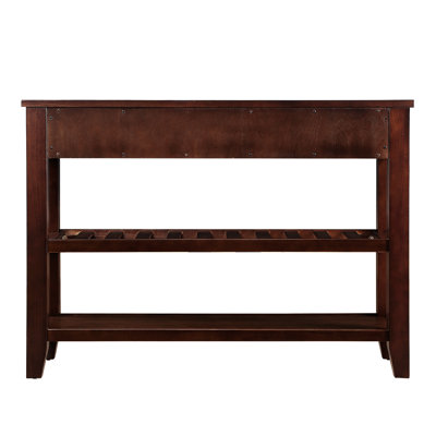 Console Sofa Table With 2 Storage Drawers And 2 Tiers Shelves, Mid-Century Style 42'' Solid Wood Buffet Sideboard For Living Room Furniture Kitchen Di -  Winston Porter, 2F66E276B97C4D9D879FA0A046935FCD