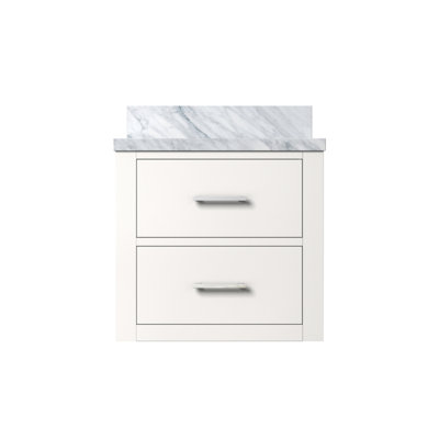 White Single Bath Vanity 20 In. W X 18 In. D, With Acrylic Top